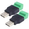 USB 2.0 Тип A Папа/Мама к 5-контактному винтовому разъему USB-гнездо с экраном USB2.0 к штекеру с винтовыми клеммами Сварка не требуется