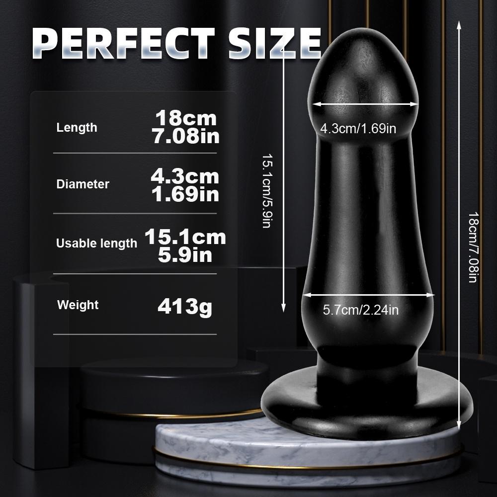 Black Big Butt Plug 6 Sizes Smooth Soft Huge Anal Plug Adult Erotic Toys Gay Sex Toys For Woman Men