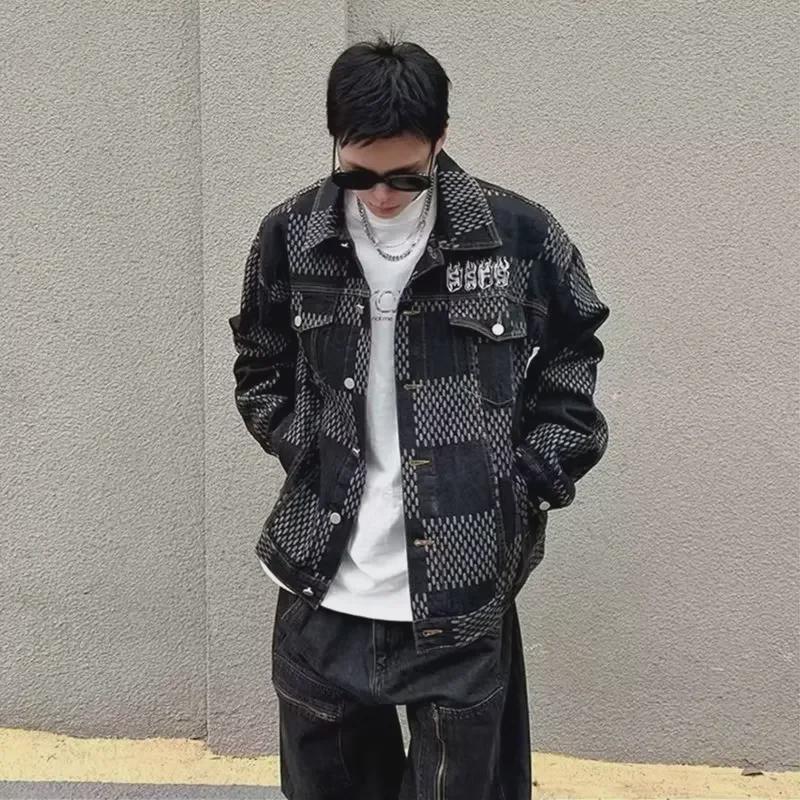 Men's Handsome Casual Sports Suit: Loose Cardigan Jacket & Wide-Leg Pants Two-Piece Set