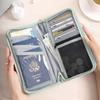 Сумка для паспорта Документы Карта посадочного талона Сумка RFID Портативная для путешествий Ткань Оксфорд Сумка для хранения Многофункциональная Защитная обложка для паспорта Кошелек