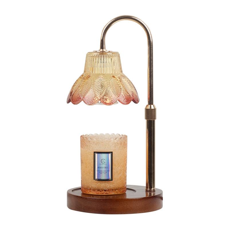 Retro Glass Aromatherapy Wax Melt Lamp - Flameless Scented Bedroom Night Light Desk Decor
