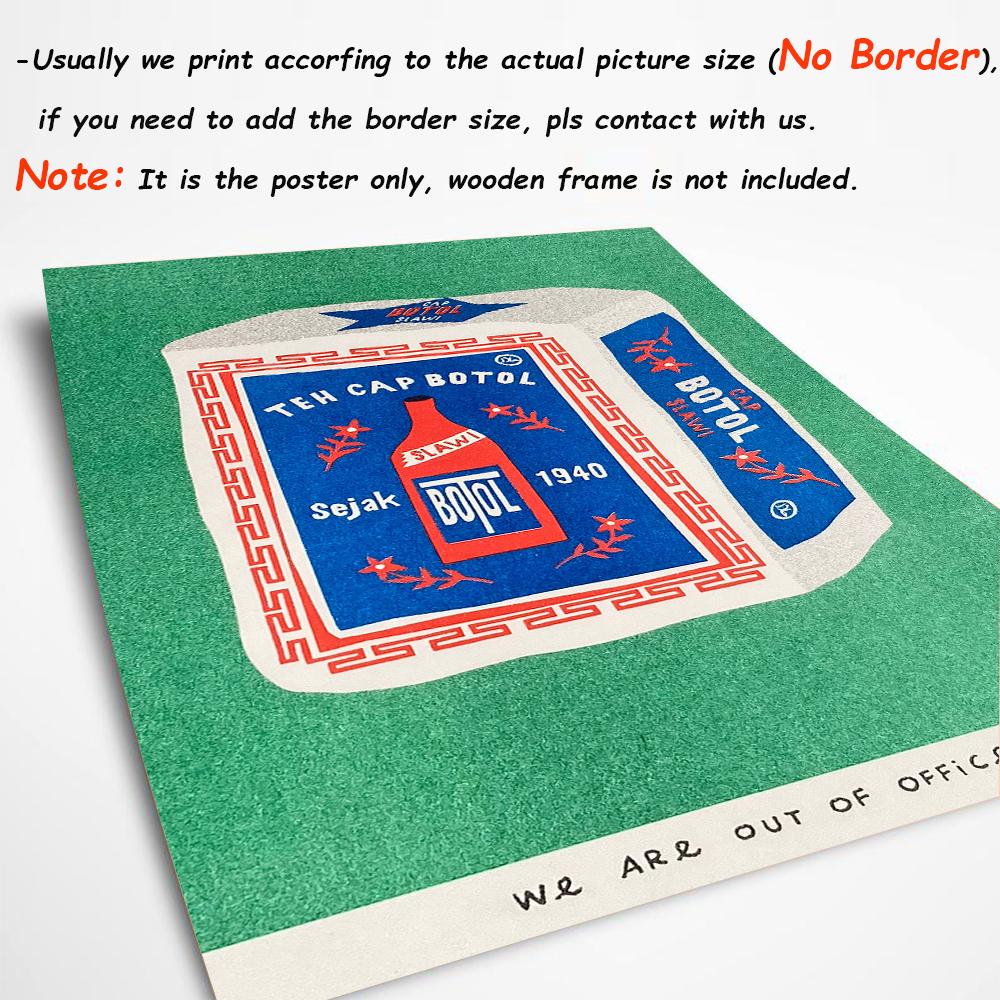 Japanese Sponge Paint Canned Indonesian Jasmine Tea Kitchen Wall Art Painting Nordic Poster and Print Pictures Living Room Decor