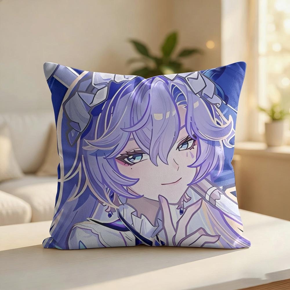 Игровой чехол на подушку Cantarella Wuthering, шелковистый короткий плюш, скрытая молния, пылезащитный чехол на диванную подушку для домашнего декора