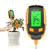 4-in-1 Soil Moisture Meter Digital PH Meter/Soil Moisture/Plant Temperature/Sunlight Intensity, Backlight LCD Display,Soil Test Meter for Garden, Lawn