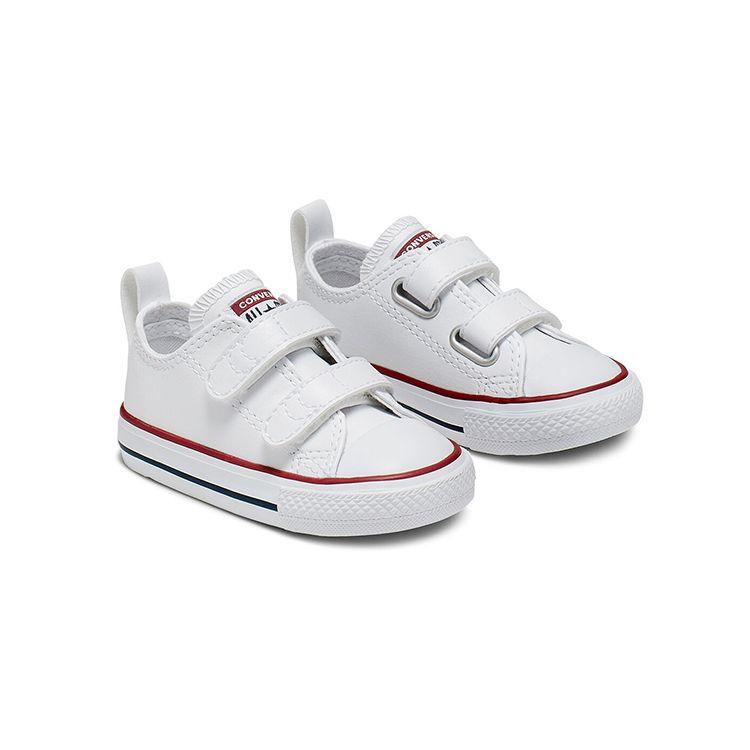 Converse Кеды All Star 2V Chuck Taylor с низким верхом для скейтбординга Детские кроссовки Белые 748653C