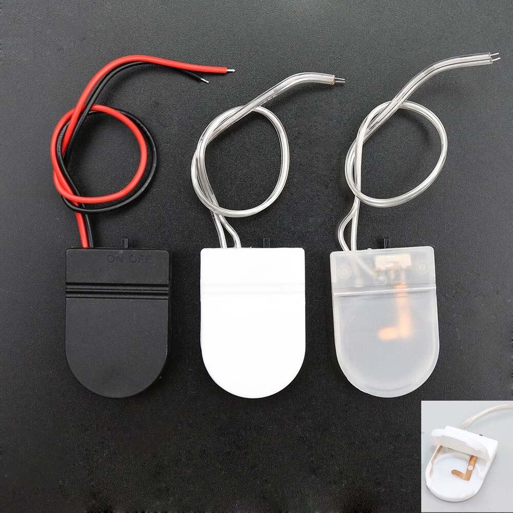 5PCS CR2032 Button Coin Cell Battery Socket Holder Case Cover with ON-OFF Switch 3V Battery Storage Box Batteries Container