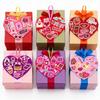Colorful Heart Shape Valentine's Day Gift Card Confession Gift Set DIY Greeting Cards Cartoon Handmade Cookies Tags