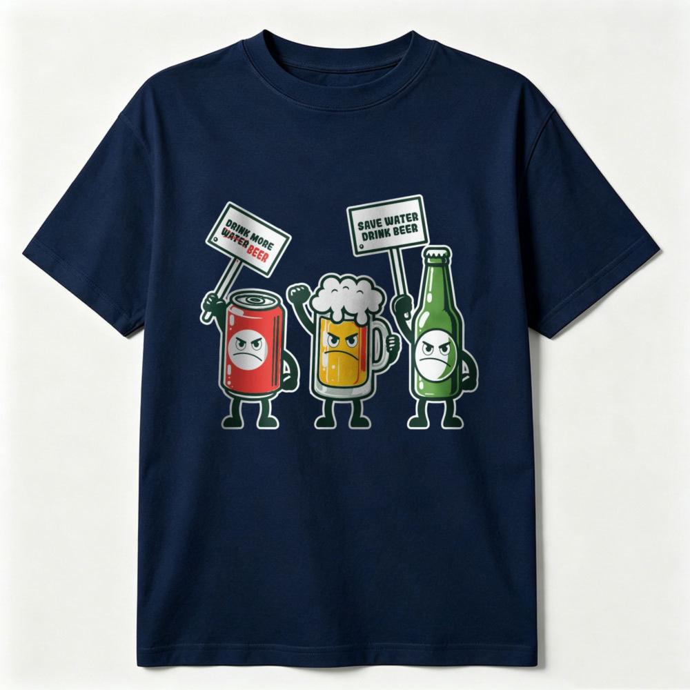 Funny Beer Drinking Tshirt Save Water Drink Beer Humorous Lover Gift Tee Oktoberfest Novelty Top Casual Cotton Unisex Adult