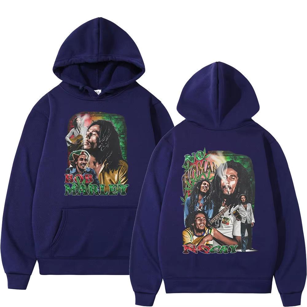 Rapper Bob Marley Album Merch Graphic Hoodies Men Women Clothing Fashion Gothic Long Sleeve Hooded Vintage Printed Sweatshirt