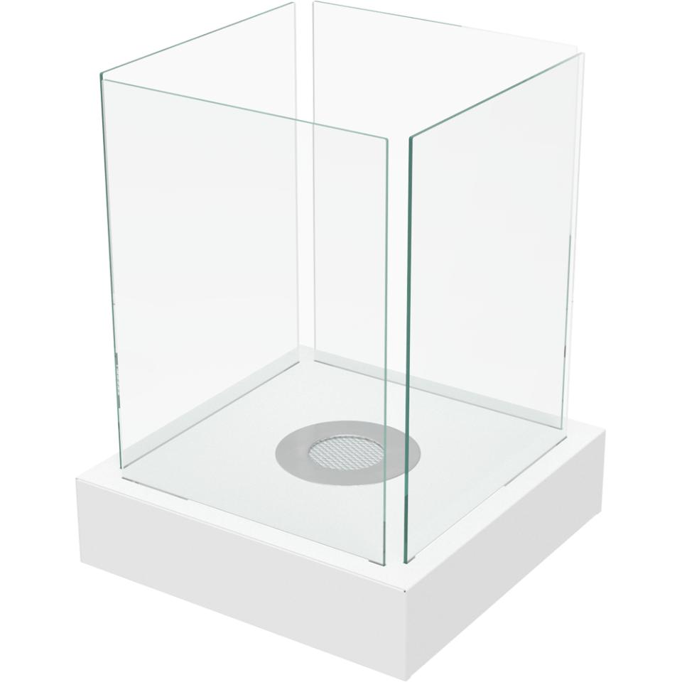 Настольный камин на биоэтаноле TANGO4 TÜV белый с декоративными камнями