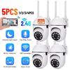 5Pcs 5MP WiFi Camera 2.4G Security Surveillance PTZ IR Night Vision Motion Detection Home Security Camera with 2 Antennas for Child