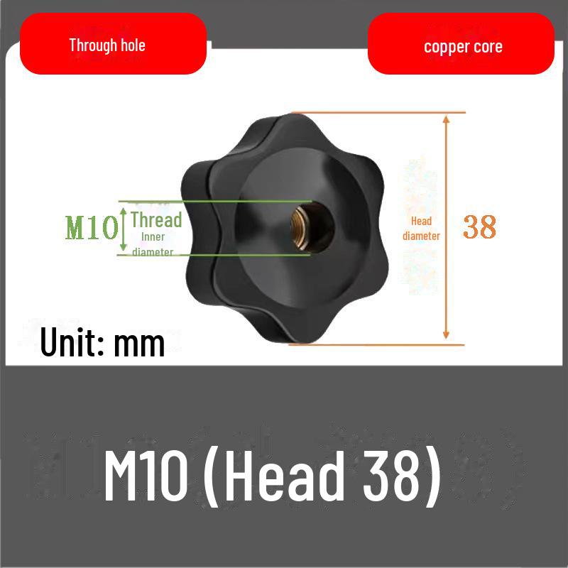 Ручной винт с гайкой и головкой в виде сливы для сквозных/глухих отверстий, размеры M4-M12