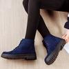 Весна Осень Замшевые Сапоги Женские Ботинки Туфли На Платформе Женские Модные Ботильоны Резиновые Сапоги На Шнуровке 2024