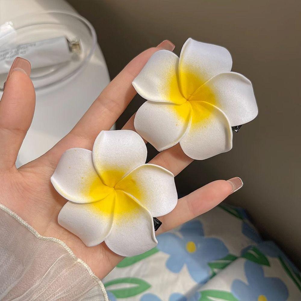 Bohemian Style Simulation Flower Hair Clip Korean Style Beach Hair Clip Flower Hairpin Seaside