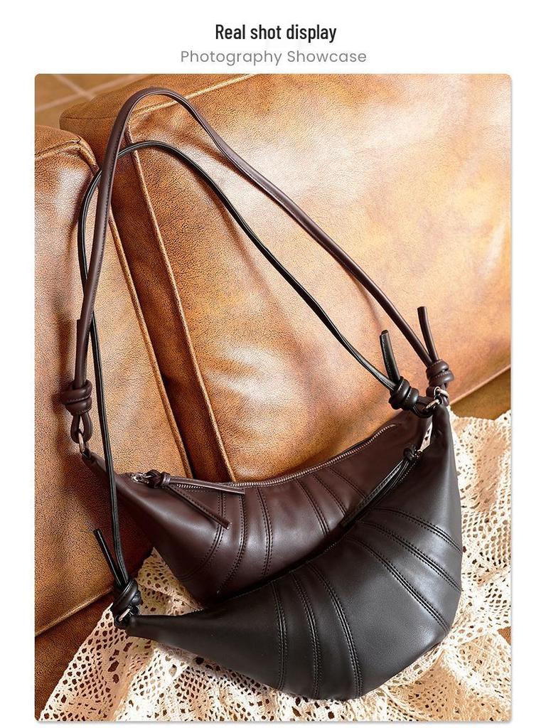 Модная универсальная сумка-кроссбоди в форме круассана - Женская популярная сумка-пельмень