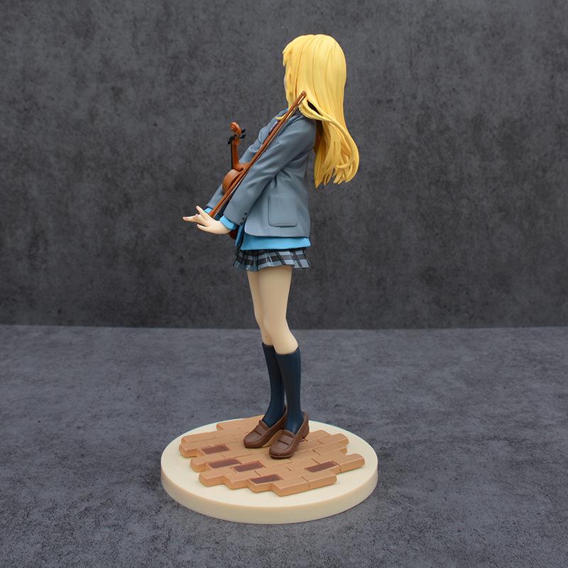 Your Lie in April 20.5cm Miyazono Kaori Violin Figure Anime Periphery Standing Beautiful Girl Boxed Model Desktop Ornaments Toys