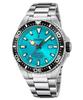 Diver Stainless Steel Turquoise Dial Quartz F20663-5 200M Men's Watch