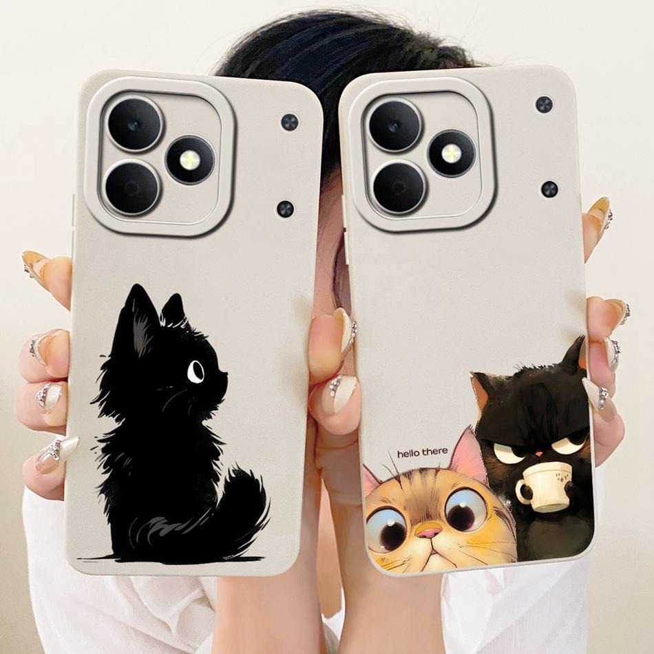 For Realme Note 80 RMX5388 Cute Cat Flower Cartoon Phone Case For Realme Note80 4G Soft Silicone Covers Bumpers