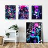 Game League Of Legends Figure KDA Poster LOL Evelyn Kasha Ahri Sexy Girl Canvas Painting Neon Style Wall Art Pictures Home Decor