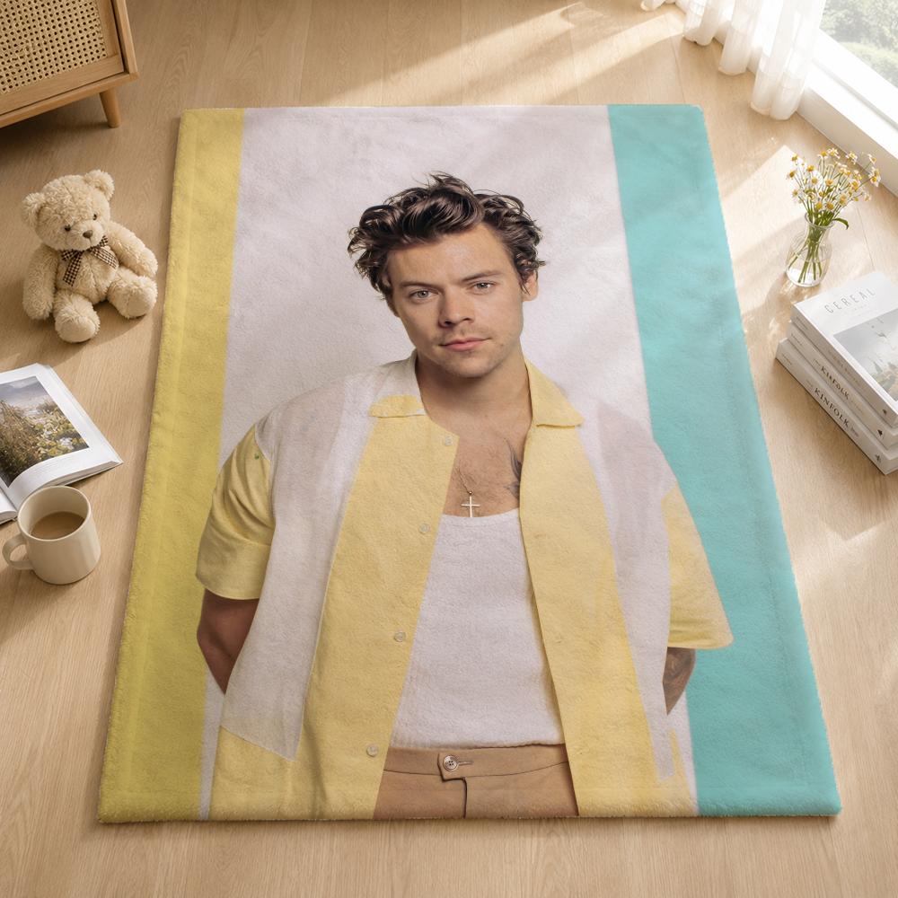 Singer H-Harry Styless Throw Blankets Soft Warm Flannel Blanket Bedding for Bed Living room Home Sofa