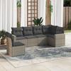 VidaXL Garden Lounge Set with Cushions 6 Pcs, Sofas with Adjustable Feet, Outdoor Furniture Set Patio Terrace, 3251367
