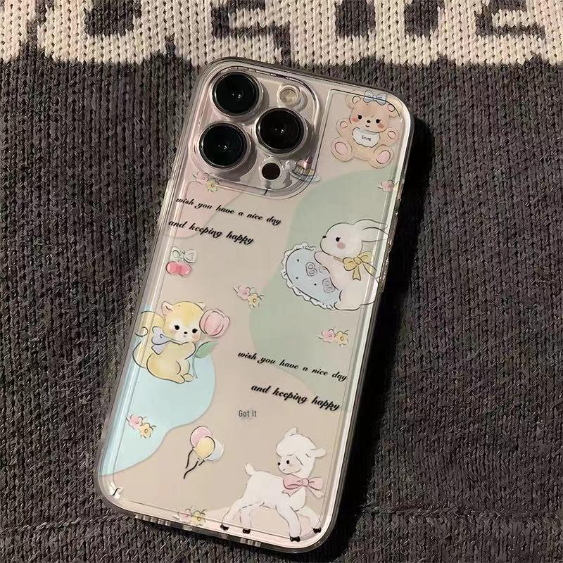 Наклейки с акварельными животными для Apple 15/14/13/12/11/Pro/Promax/XS Max/XR/XS/X.