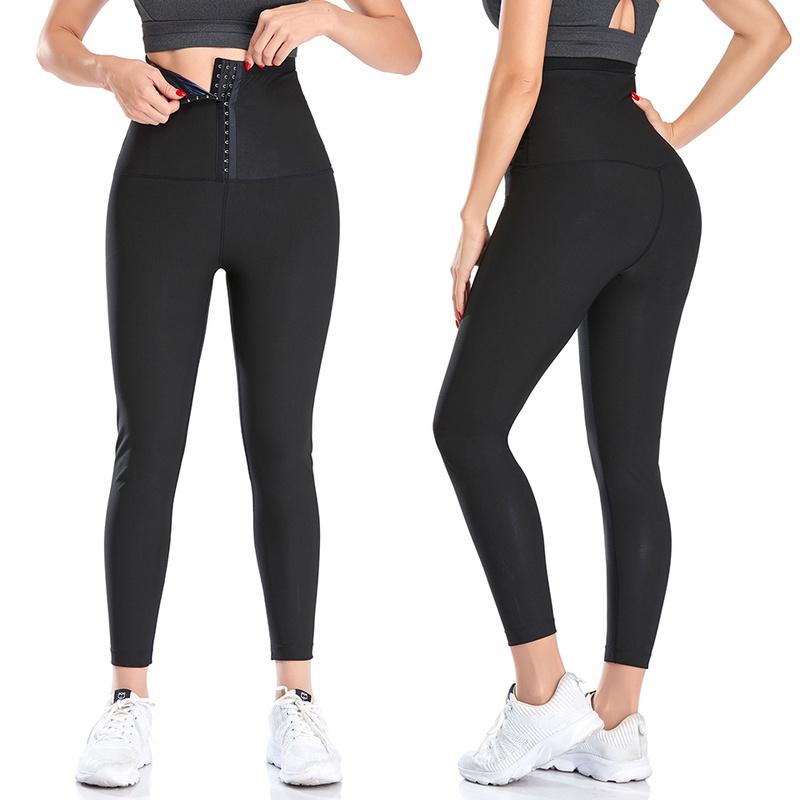 Брюки для сауны для женщин, спортивные леггинсы с высокой талией, компрессионные брюки для похудения, горячие термотренировки, тренировочные капри, брюки для фитнеса, формирователь тела
