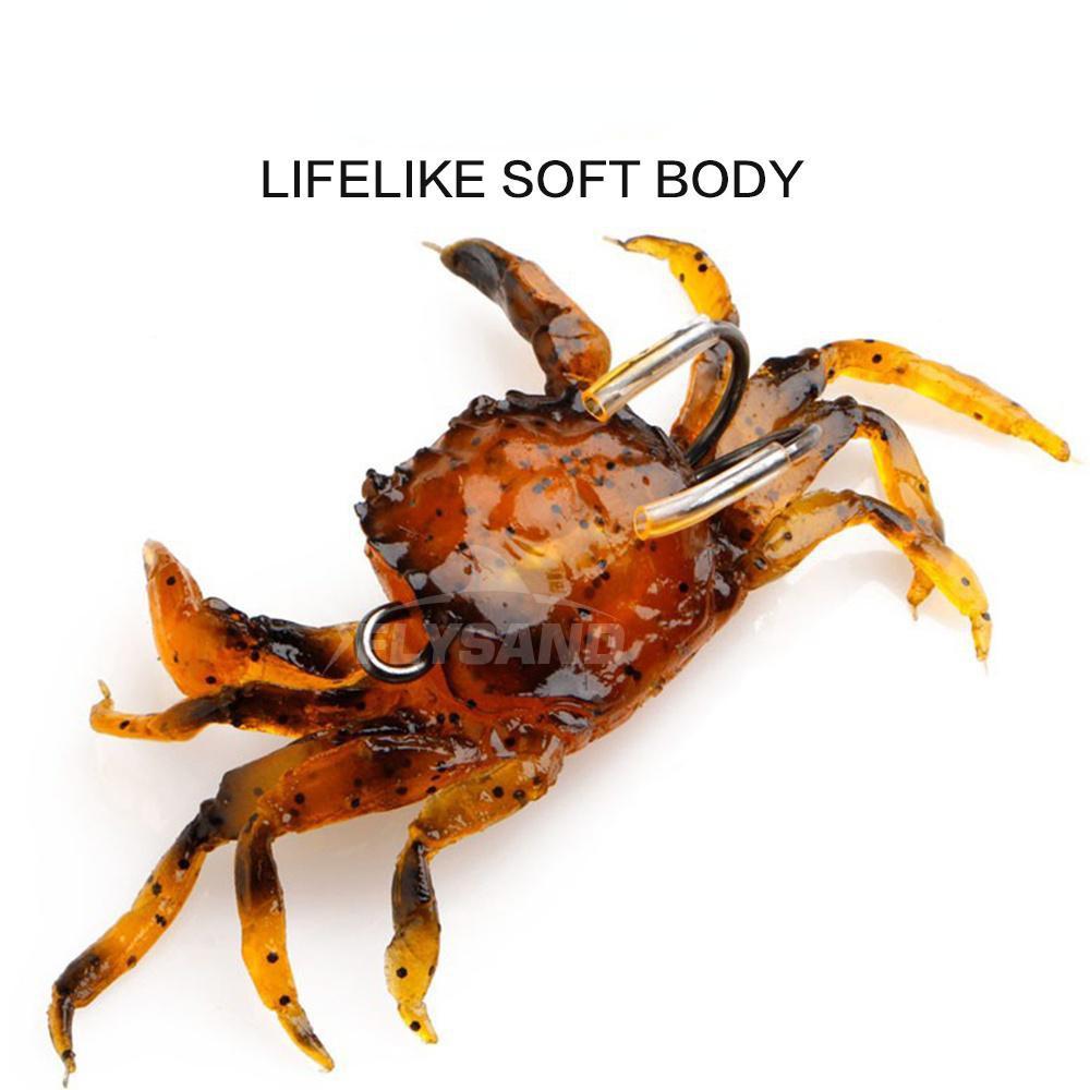 1 шт., приманка для краба, 3D-моделация, приманка для краба с острыми крючками, искусственная приманка, мягкая приманка, окунь, губан, треска