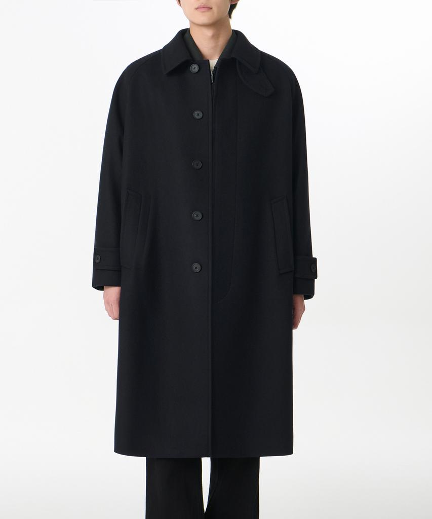 Musinsa Standard Fortex Felt Oversized Balmacaan Coat [Navy]