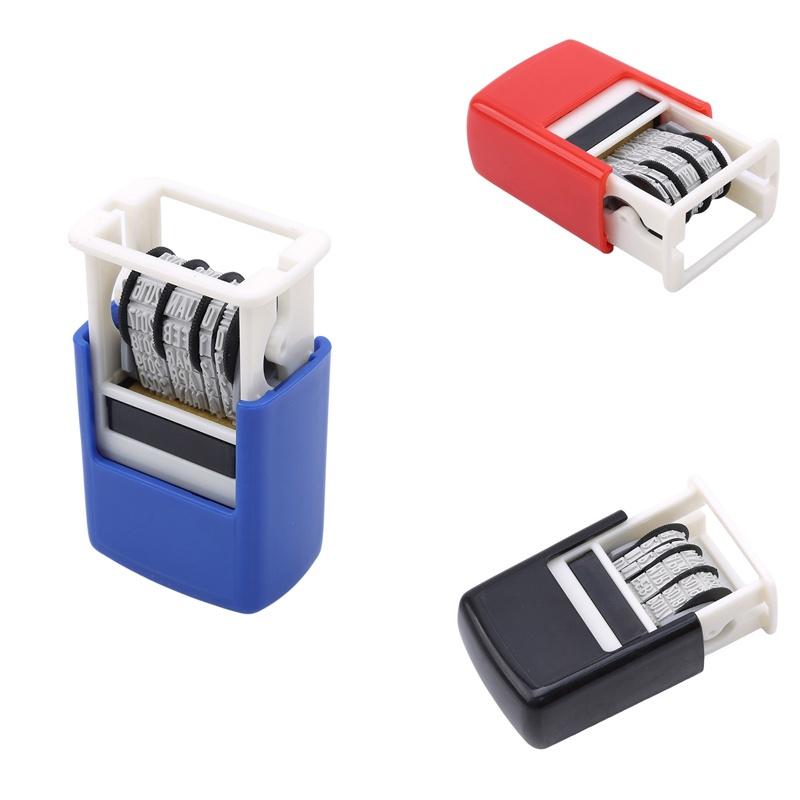 Handle Account Date Stamps Stamping Mud Set Mini Self-Inking Stamps Scrapbooking Office Supplies
