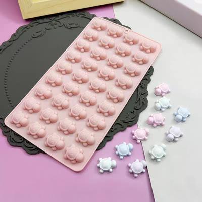 Мини-форма для силиконовых черепашек, 36 ячеек, форма для кубиков льда, форма для изготовления мыла, гибкая форма для выпечки для шоколада, желе