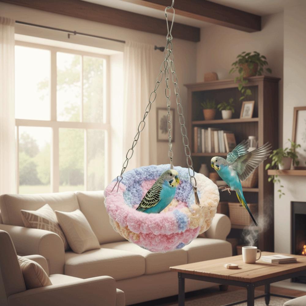 Bite Resistant Bird Hanging Hammock Thicken Bird Cage Swing Bird Swing Toy Autumn Winter