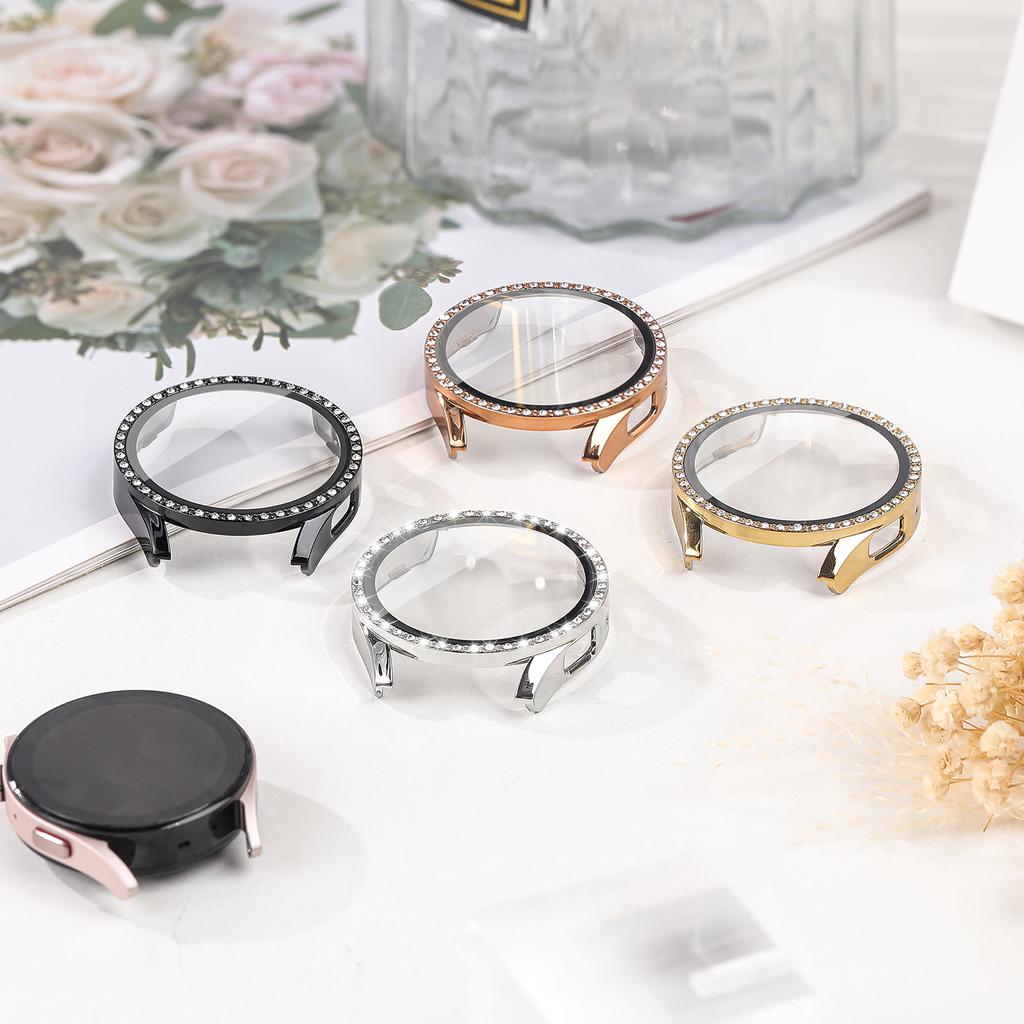Чехол Glass+Diamond для Samsung Galaxy Watch 7 44 мм 40 мм, аксессуары, защитный жесткий защитный чехол для ПК, защитный бампер для Galaxy Watch 7 40 мм