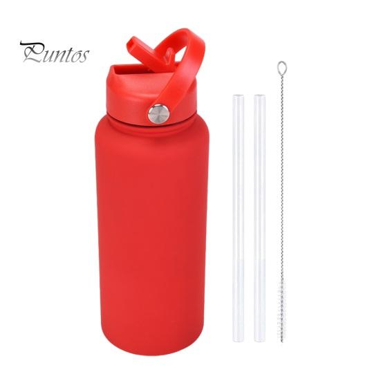 1000ml Stainless Steel Water Bottle with Straw BPA-Free Leak-Proof Insulated 24 Hours Cold 12 Hours Hot Sport Bottle