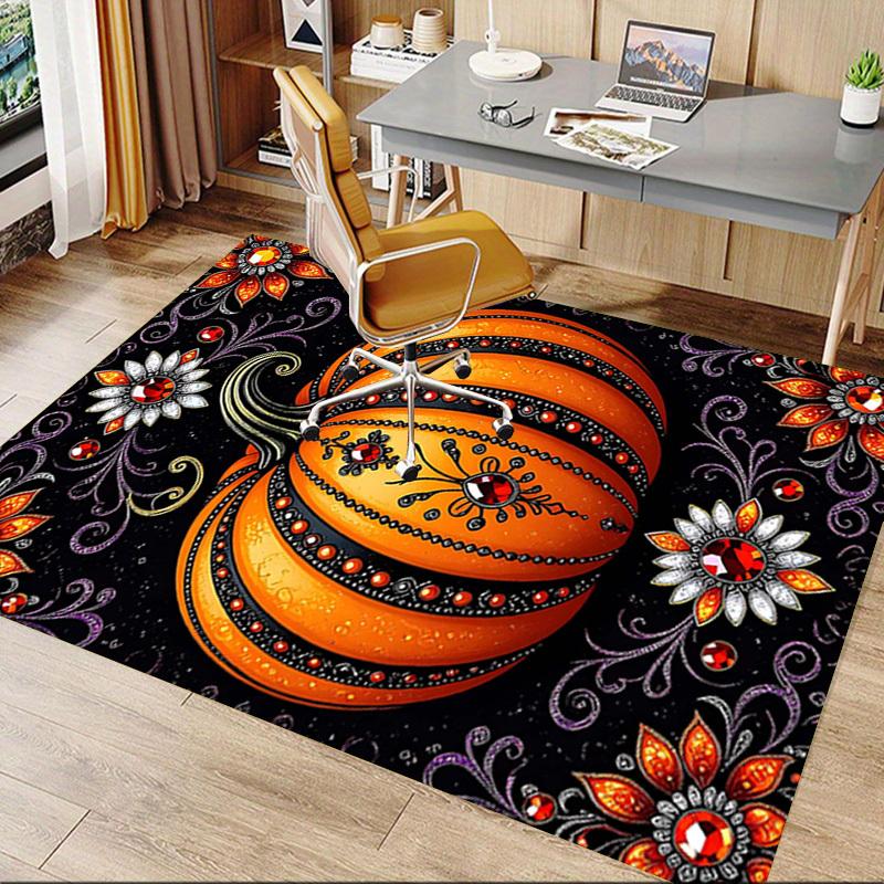 1PC Pumpkin Artwork Extra Large Non Slip Floor carpet, Office, family, Studio   Large Area Rug Indoor Rugs, Bold Statement Piece