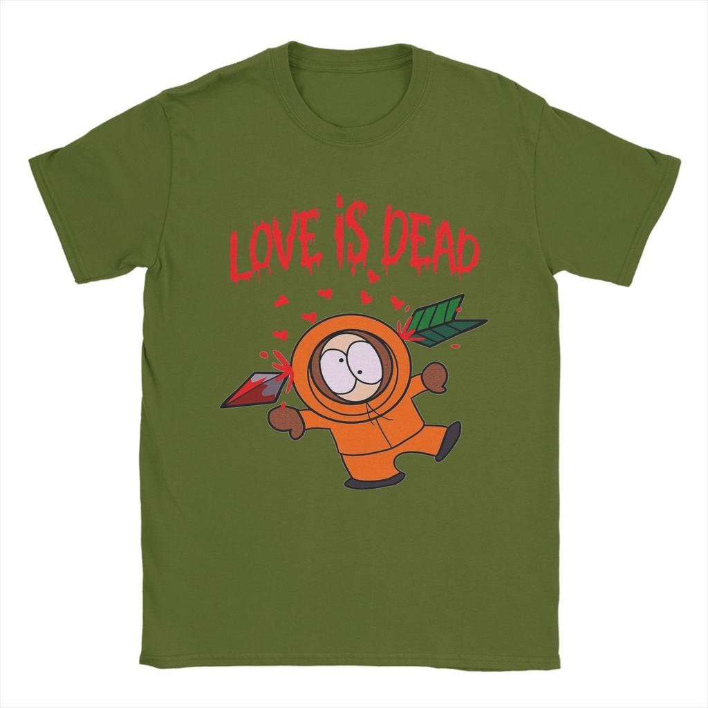 Hipster Love Is Dead Kenny SouthParks TShirts for Unisex Crewneck Cotton T Shirts Short Sleeve Tees Printed Tops