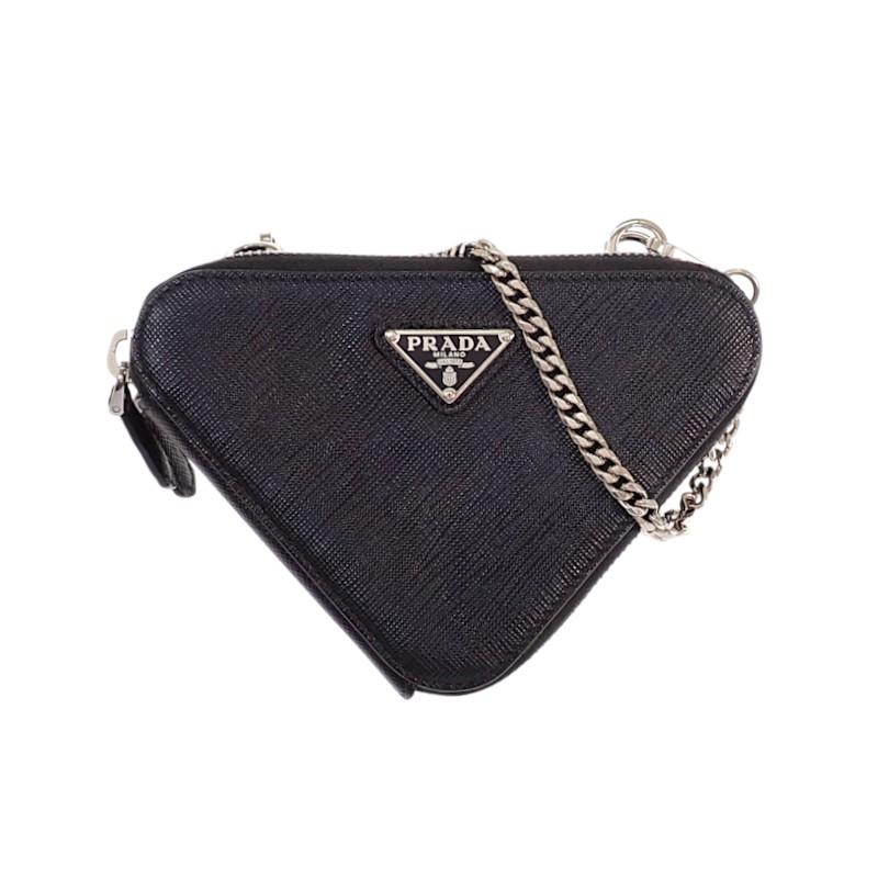 PRADA  1NR015 2WAY bag black Safiano Women