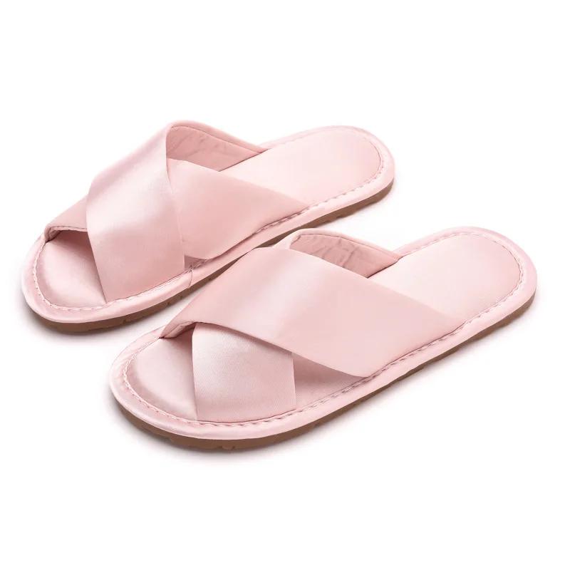 Тапочки женские домашние милые тапочки с бантом свадебные женские тапочки для пар мужские домашние сандалии на плоской подошве женские сексуальные туфли Pantuflas