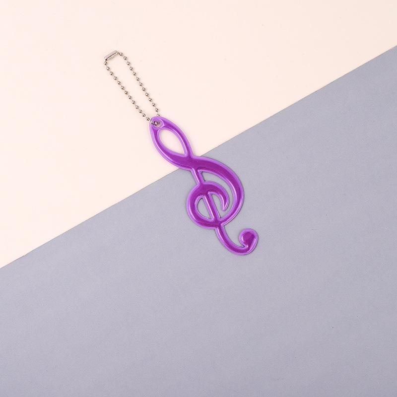 2Pcs Color Music Safety Reflector Reflective Keychains Car Keyrings Charm Bag Accessories for Jacket BackPack Strollers Wheelchairs