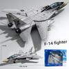 1:Модель истребителя F-14 Tomcat в масштабе 72 - Бело-черный самолет из АБС-пластика с детализированным дизайном, длина 10,24 дюйма