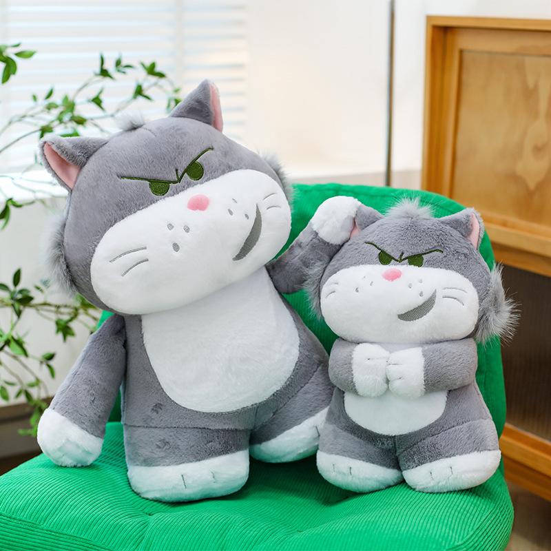 Версия станции кукла Люцифер кошка плюшевая игрушка кукла кошка с большой мордой украшение для дивана подушка-игрушка