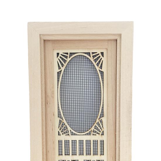 Красивая реалистичная мебель для кукольного домика, деревянная миниатюрная модель двери для подарочного кукольного домика