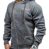 Men Hooded Sweater Fashion Clothing Side Zipper Casual Tops Male Sweatshirt