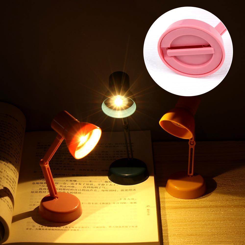 360° Rotating LED Lamp Mini Reading Lighting Doll Accessories Dollhouse Table Light Toy Furniture