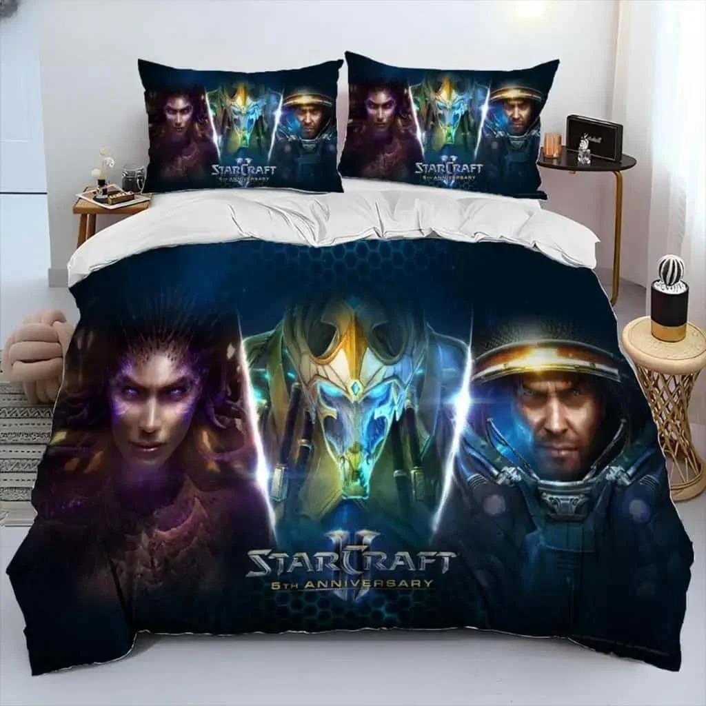 HD Print Game StarCraft Одеяло Постельное белье Пододеяльник Постельный комплект Пододеяльник Наволочка King Queen Size Домашний текстиль