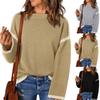 New Fashion Women V Neck Sweatshirt Long Sleeve Collared Tops Fall Outfits