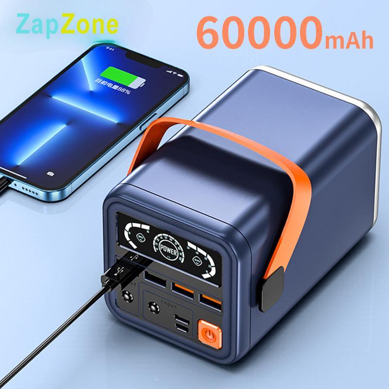 Quick Charge Power Bank 60000mAh QC3.0 PD20W External Battery Pack Portable Outdoor Power Bank for Xiaomi Apple Quick Charger