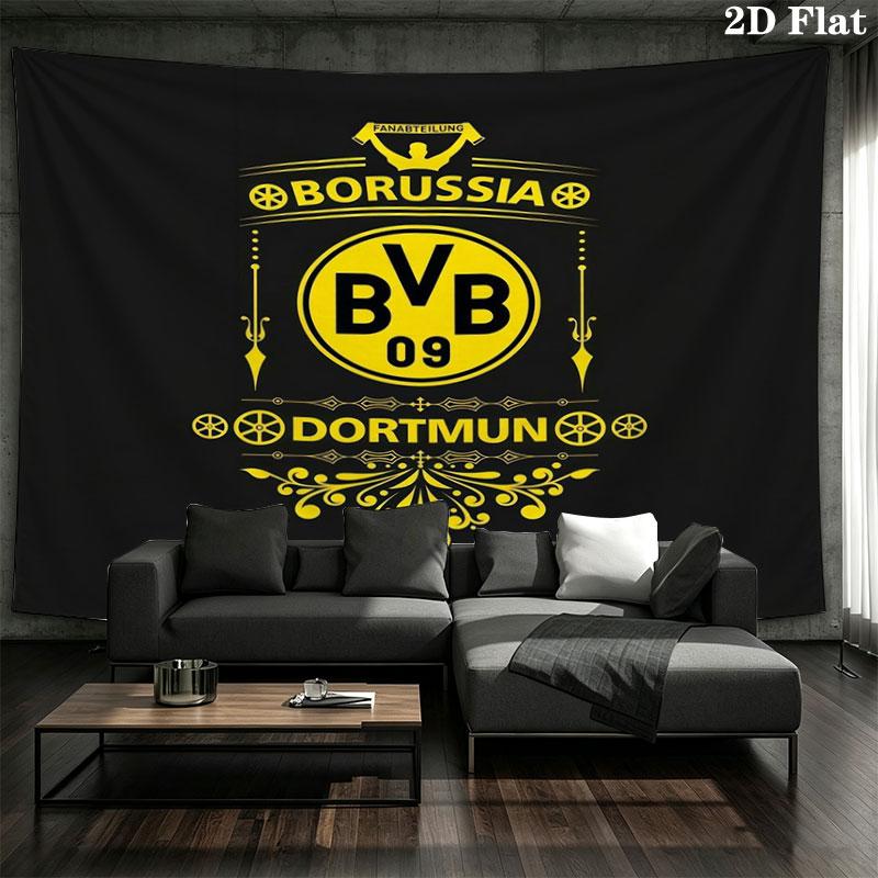 Borussia Custom Name Wall Tapestry Aesthetic Wall Hanging Printed Fabric Blanket Decorative Tapestries for Bedroom Living Room Home Decor