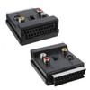 Переключаемый AV-адаптер SCART с противоскользящим корпусом из АБС-пластика и металла, точный, для надежного преобразования видео