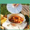 Круглая алюминиевая форма с крышкой, 6 шт., для выпечки, быстрое и равномерное нагревание, универсальный контейнер для еды, фольгированная форма, фольга, походный котелок